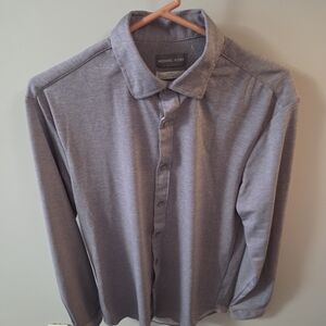 Michael Kors Men’s Long Sleeve Button-Down Shirt - Gray